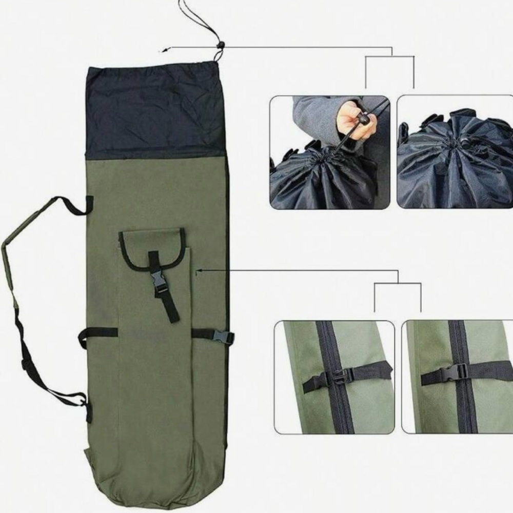 NWOT Olive Green and Black Fishing rod bag